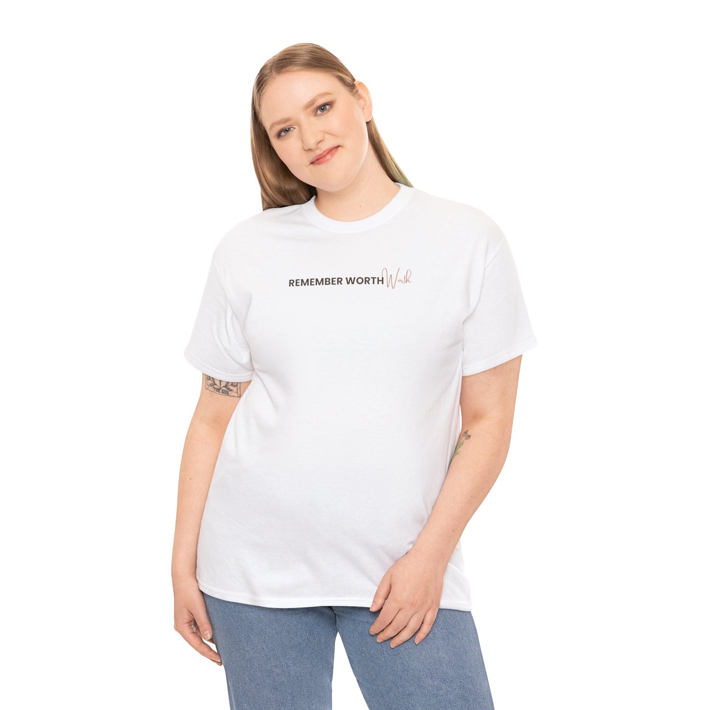 Remember Worth Tee — Minimalist Inspirational T-Shirt